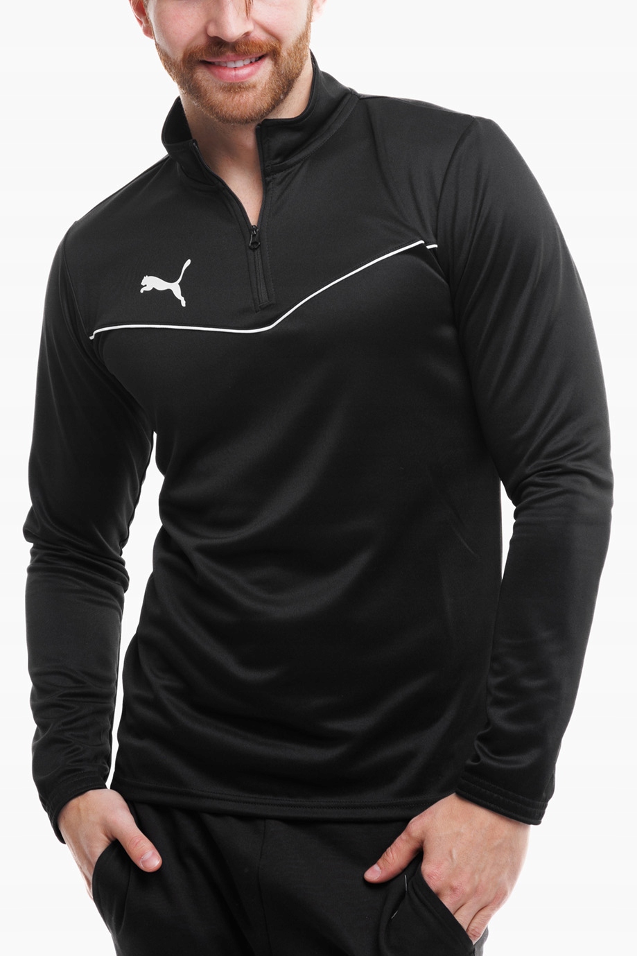 Puma pánská mikina na zip sportovní tréninková pohodlná teamRISE 1/4 vel. M