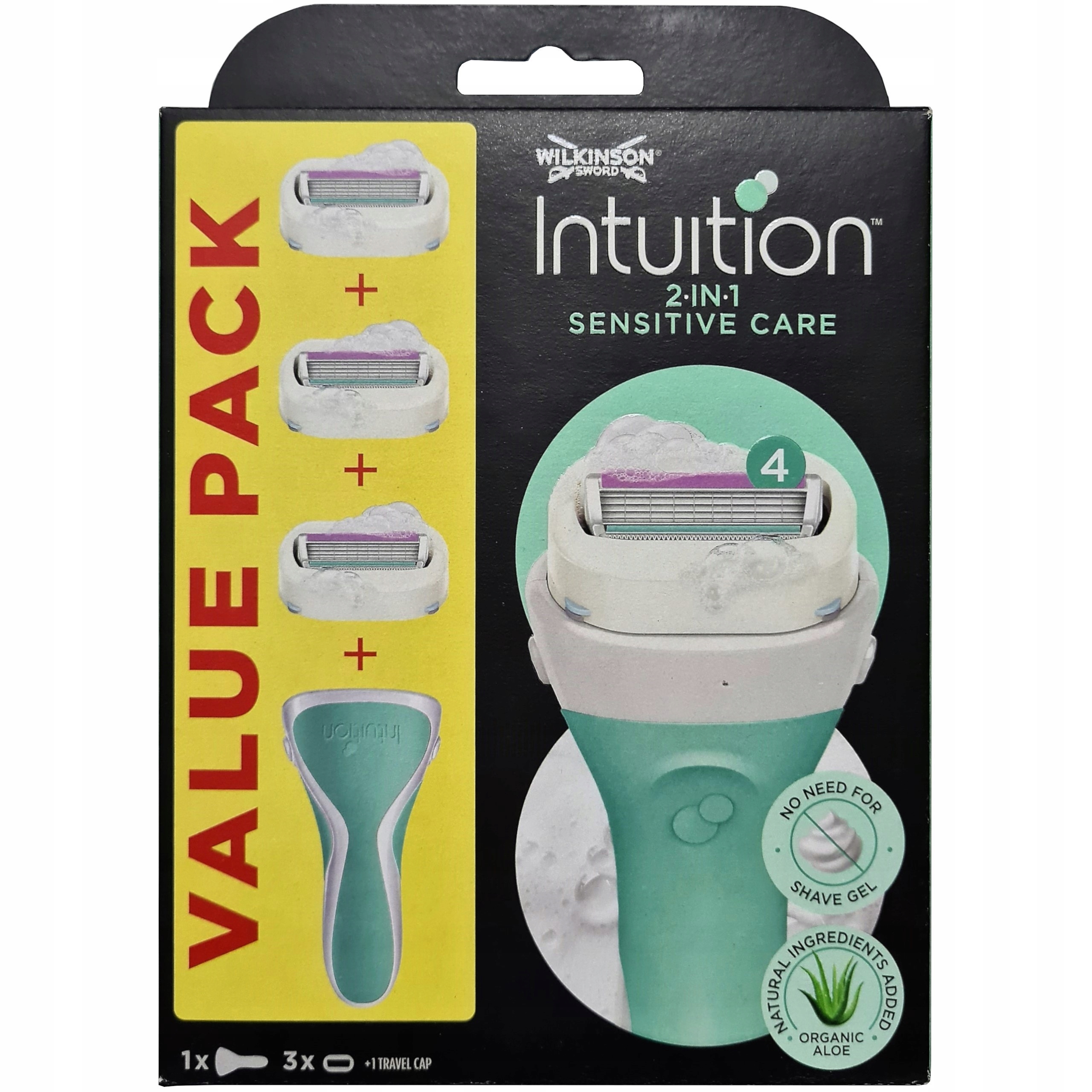 Zestaw WILKINSON Intuition Sensitive Care 3x Wkłady + Rączka Marka Wilkinson