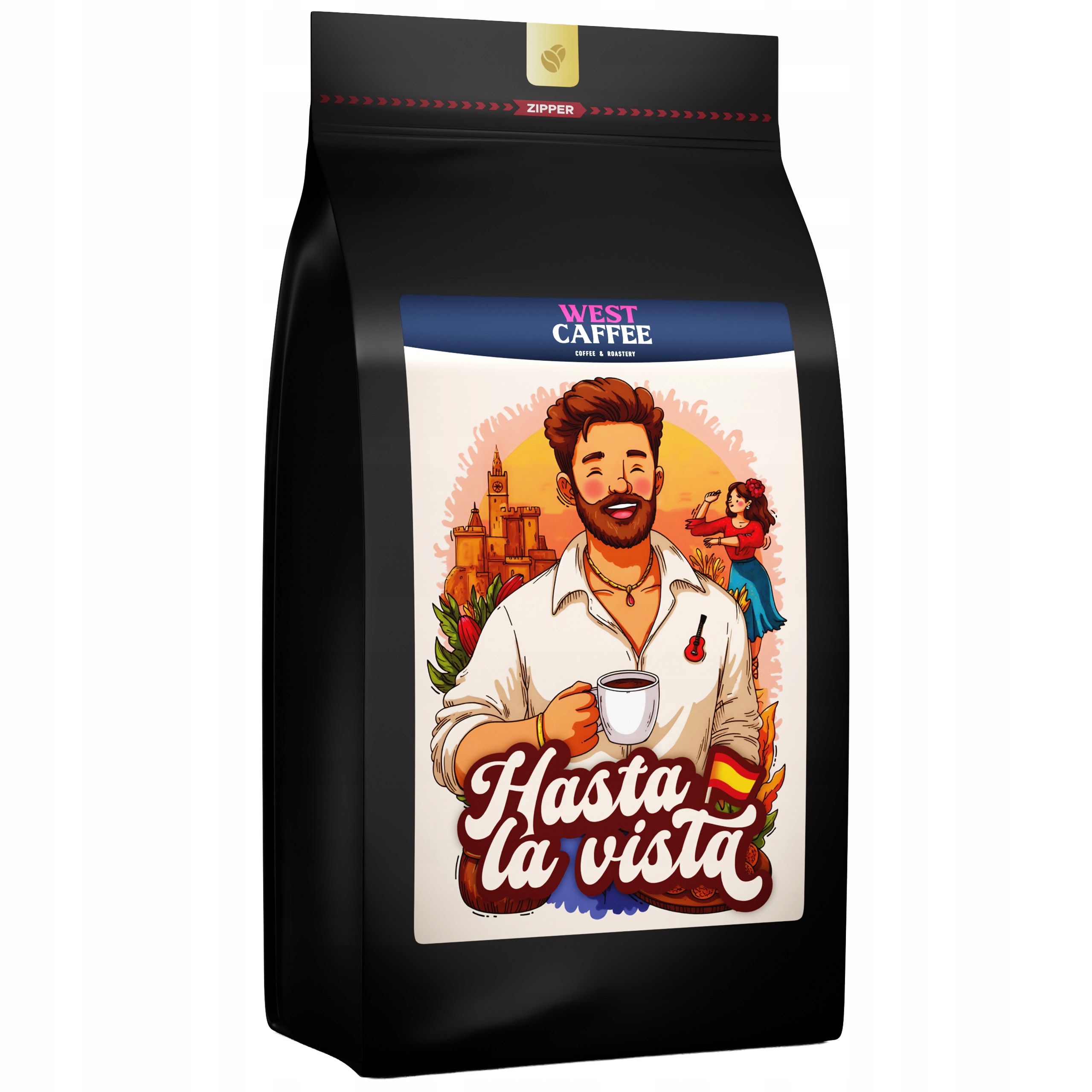 Levně Káva zrnková Hasta La Vista 1 kg Čerstvě pražená 100% Arabica Spain Blend