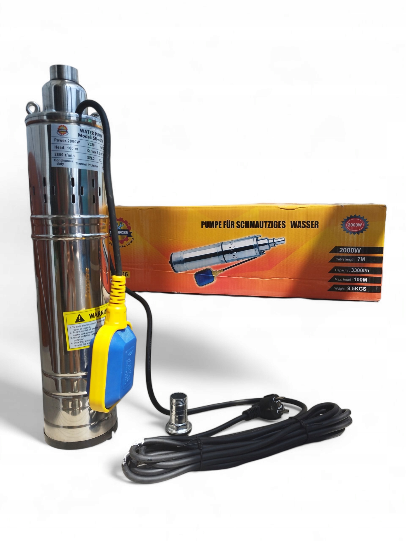 Pompa wody do studni Star Roxer SR-4016 Qgd 3.3m³/h 2000W z pływakiem