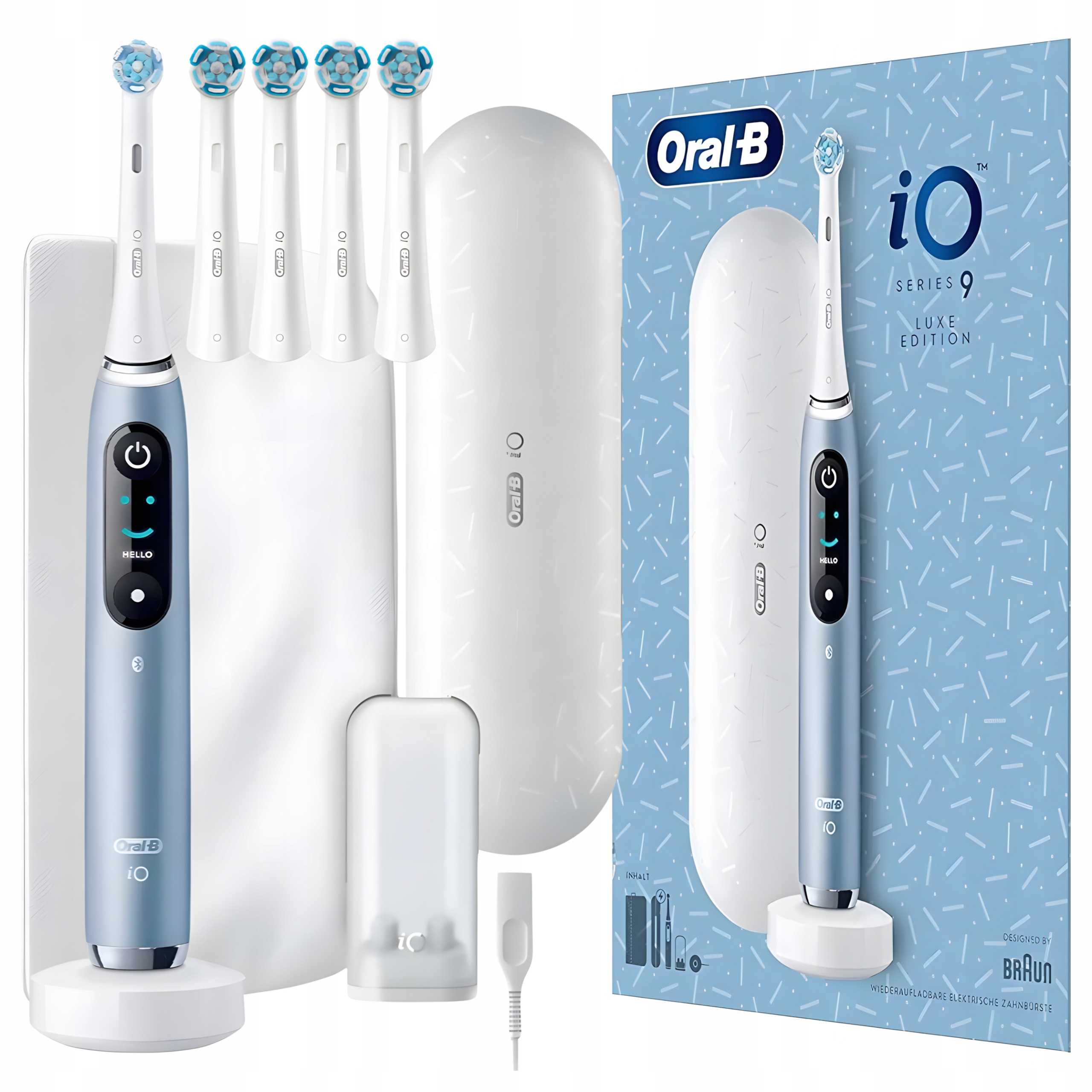 Szczoteczka Elektryczna do zębów Oral-B iO Series 9 Aqua Marine, 4 końcówki