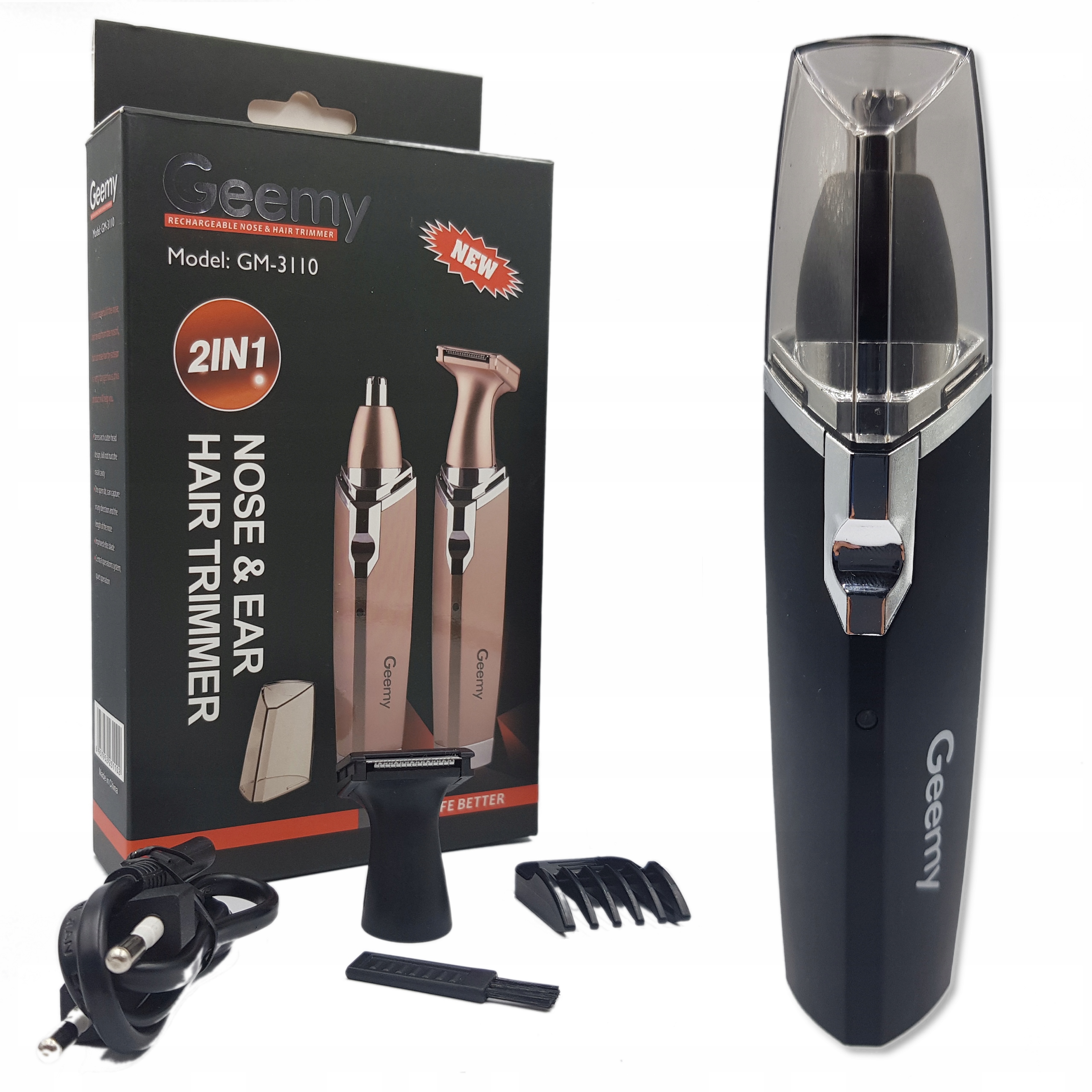 

Trymer Golarka Do Nosa Ucha Uszu Włosów Akumulator