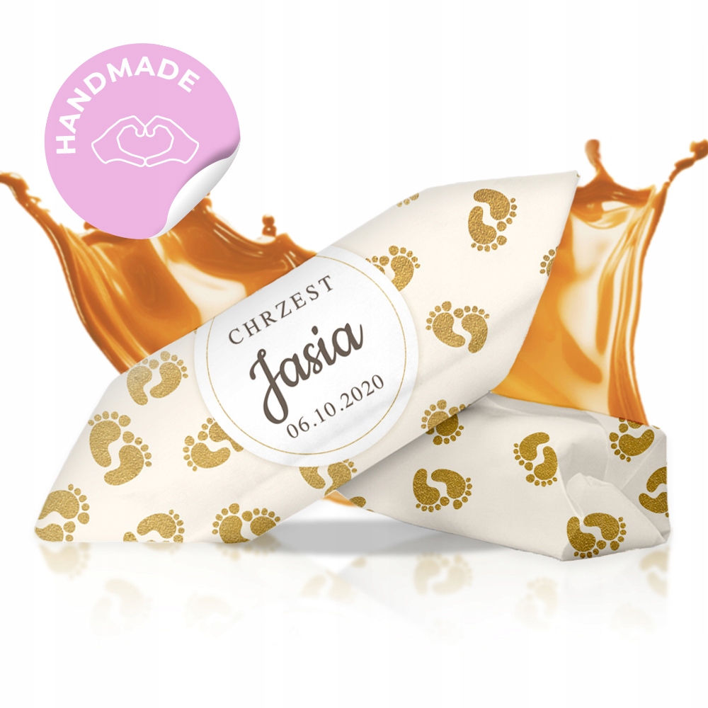 KRÓWKI NA CHRZEST ŚWIĘTY 1 KG Personalizowane krówki mleczne na chrzciny