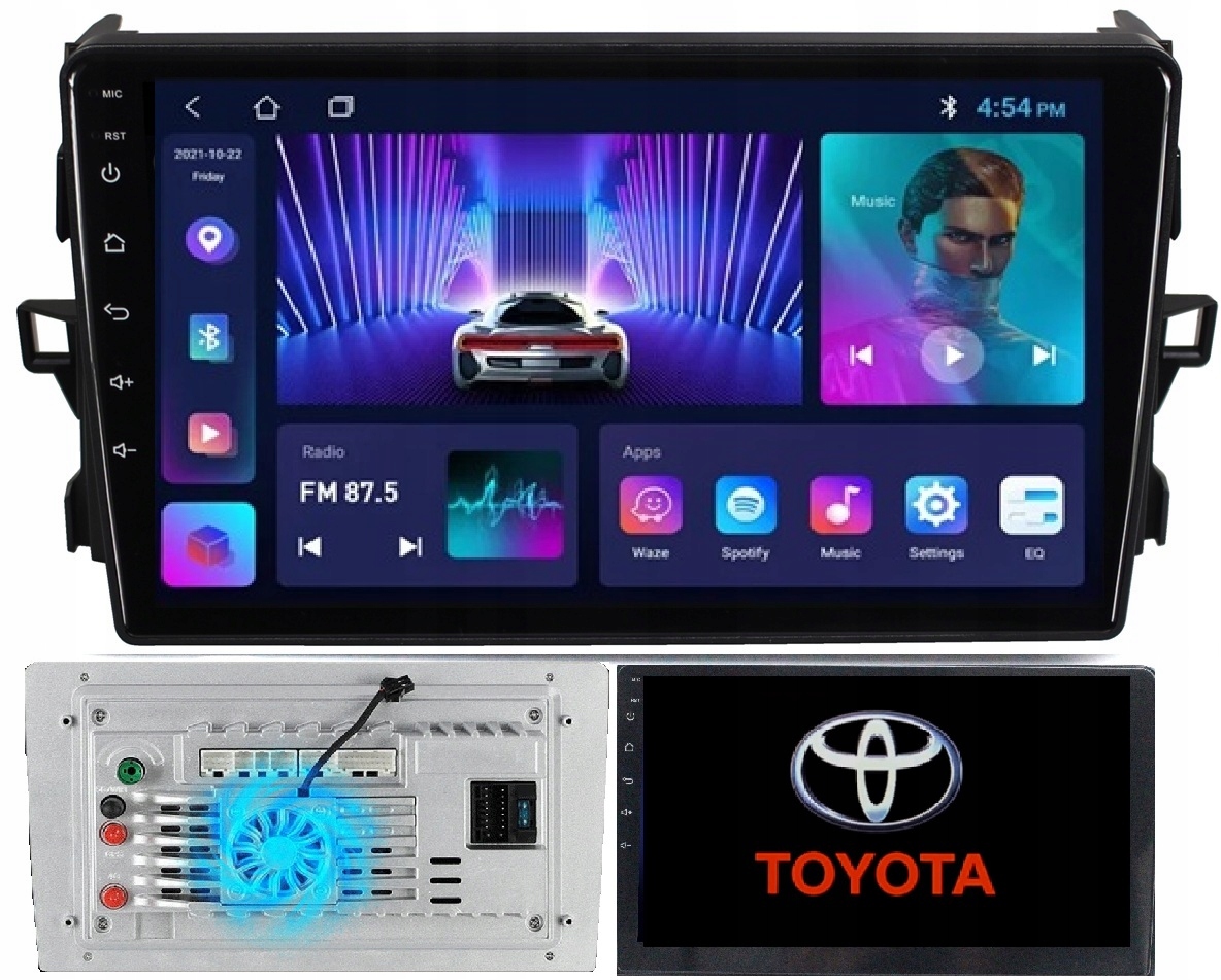 Radio Nawigacja Android Toyota Auris 2006-2011 Apple Carplay+kamera 2/64GB