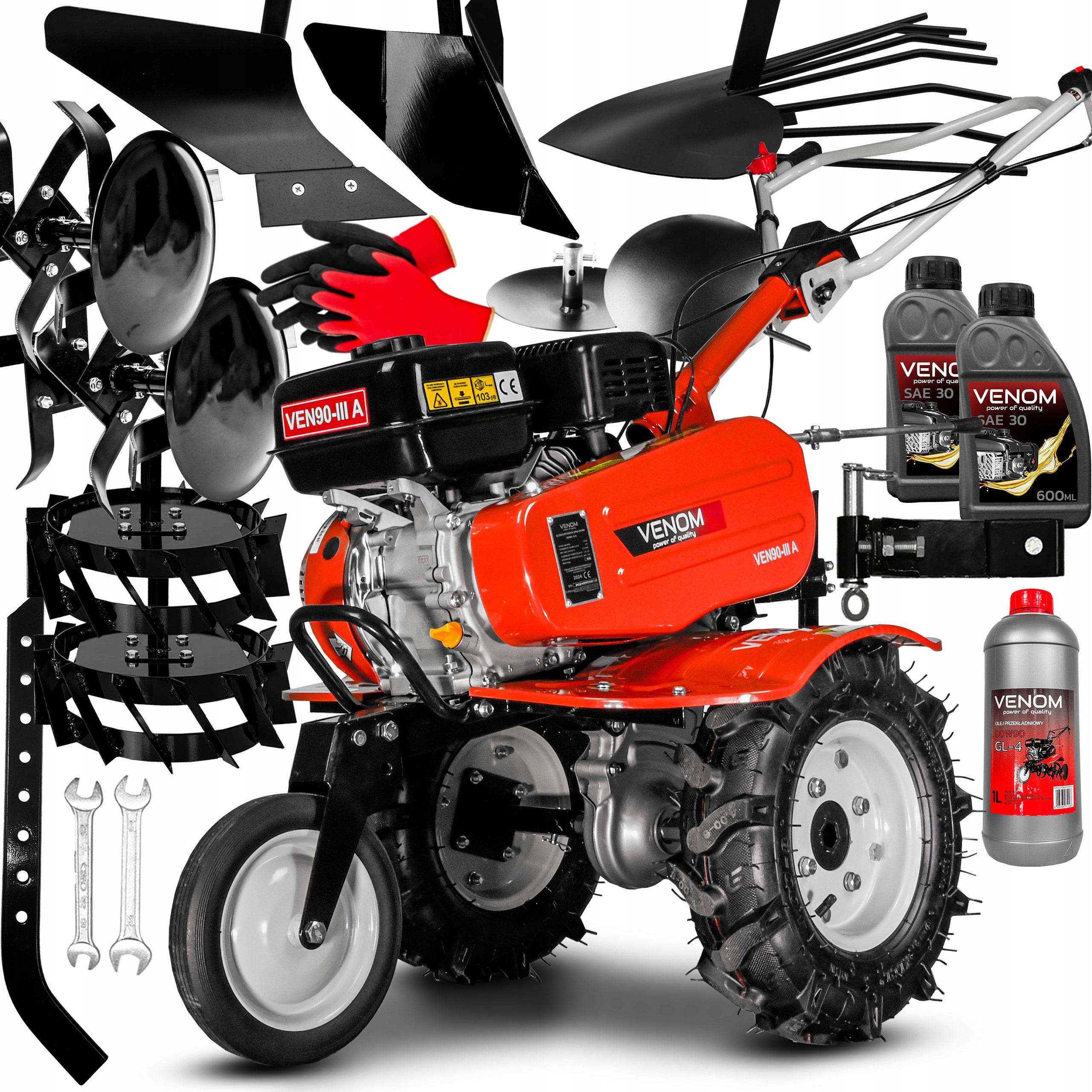 Glebogryzarka Spalinowa Silnik 223CC 3BIEGI Dzik Kompletny Zestaw Do Orania