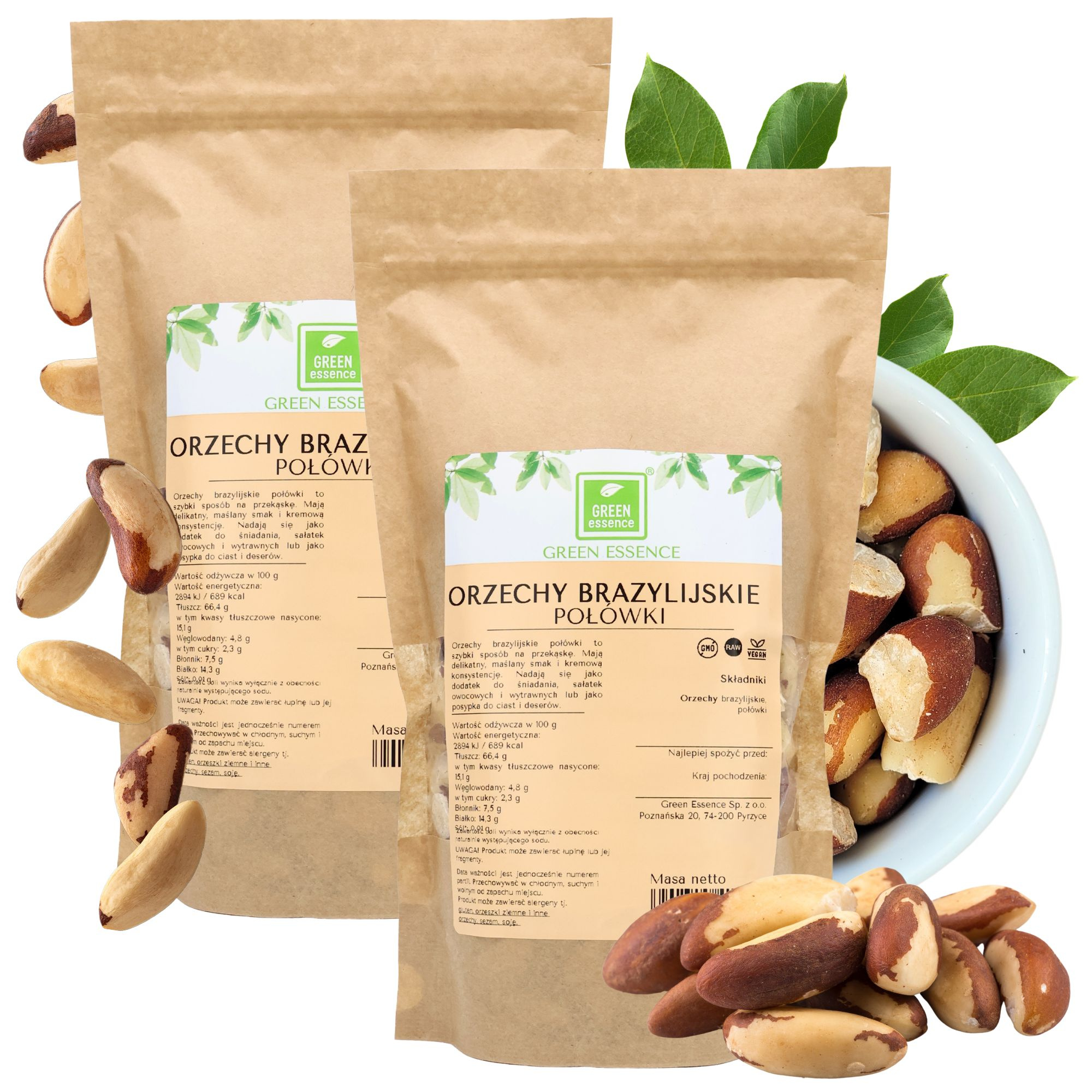 Levně Brazilské ořechy půlené 1 kg Přírodní kousky