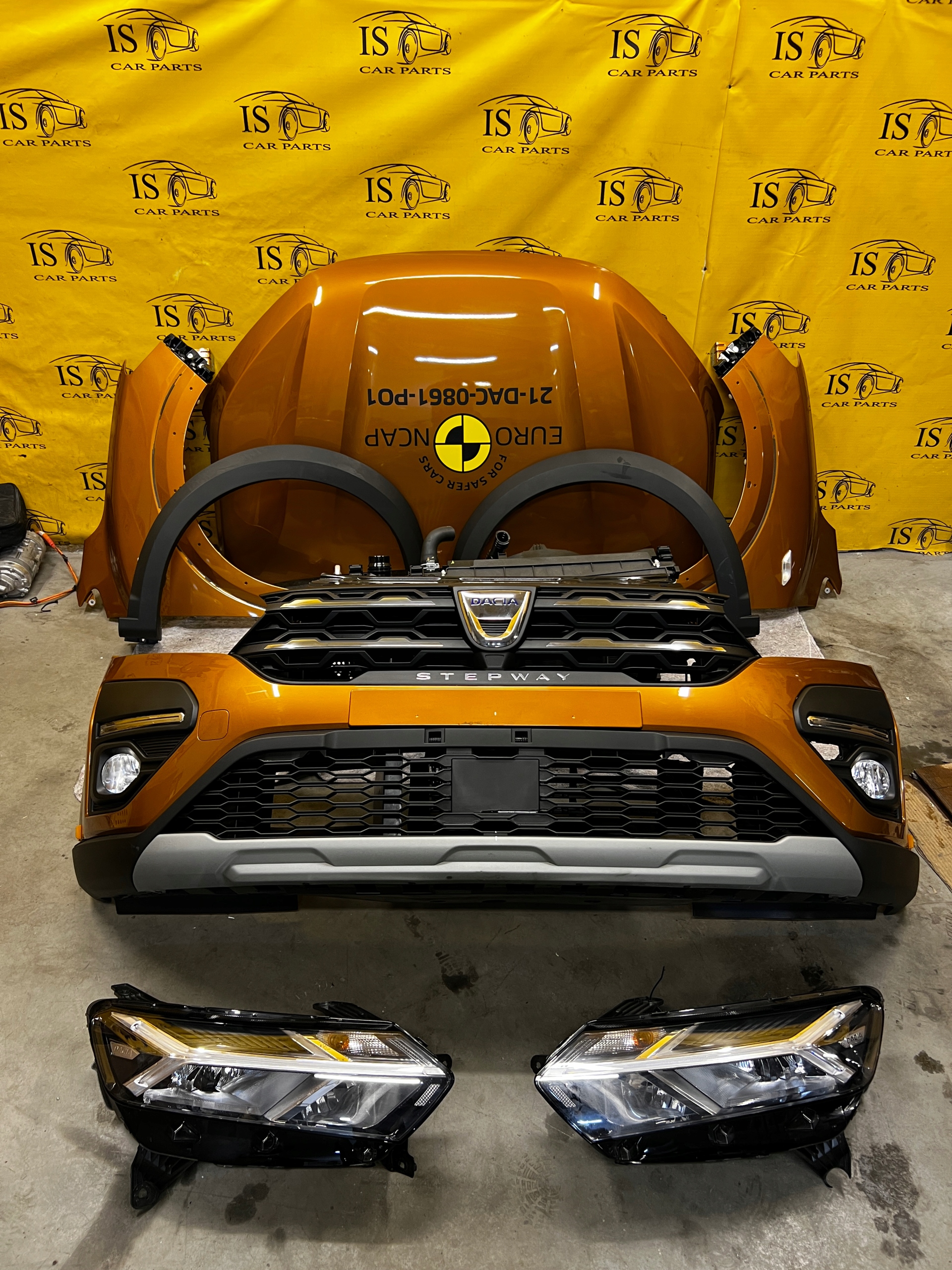 KOMPLETNY PRZÓD CHŁODNICE MASKA LAMPY DACIA SANDERO STEPWAY III 3 RUDY