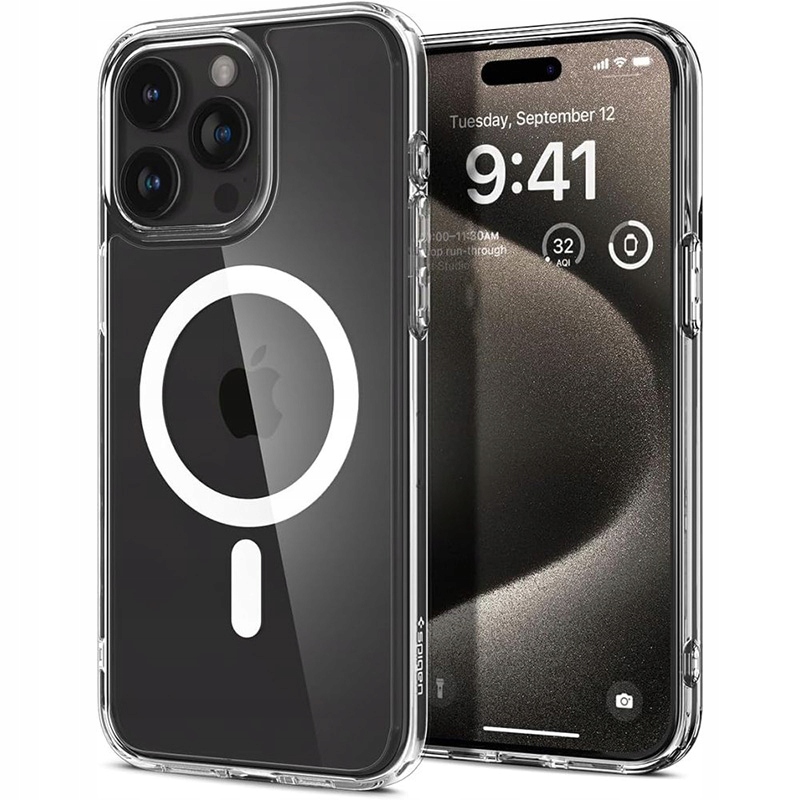 Spigen Ultra Hybrid Mag MagSafe – Pouzdro pro iPhone 15 Pro (Bílé)