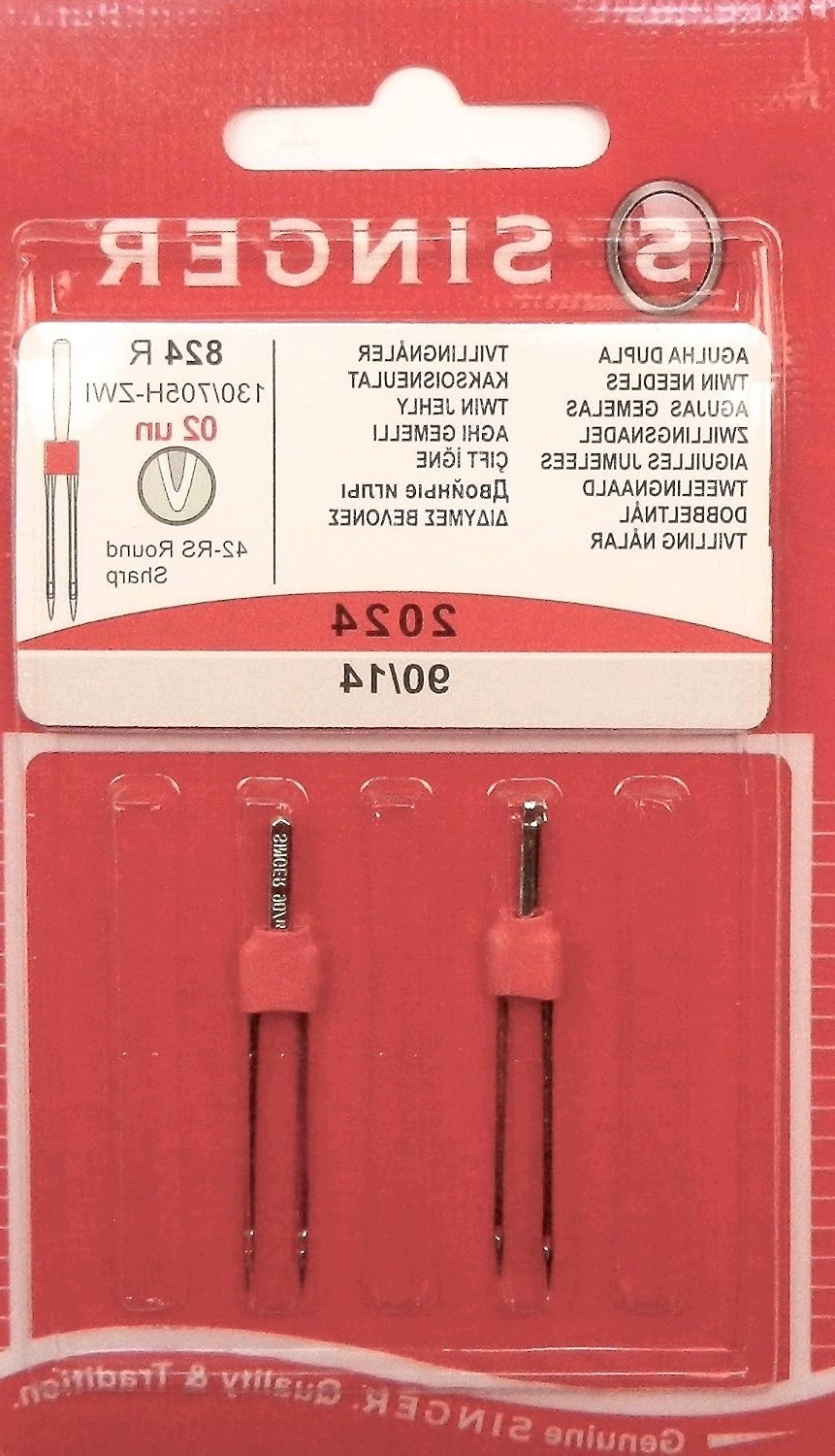 Dvě Dvojité Univerzální Jehly Pro Šicí Stroj 90 14, Rozteč 4 MM