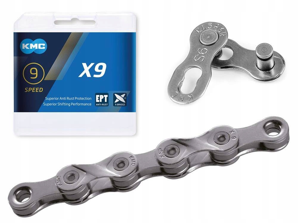 

Łańcuch Kmc X9 Ept, 114 ogniw, 6,6mm, 9-rzędowy