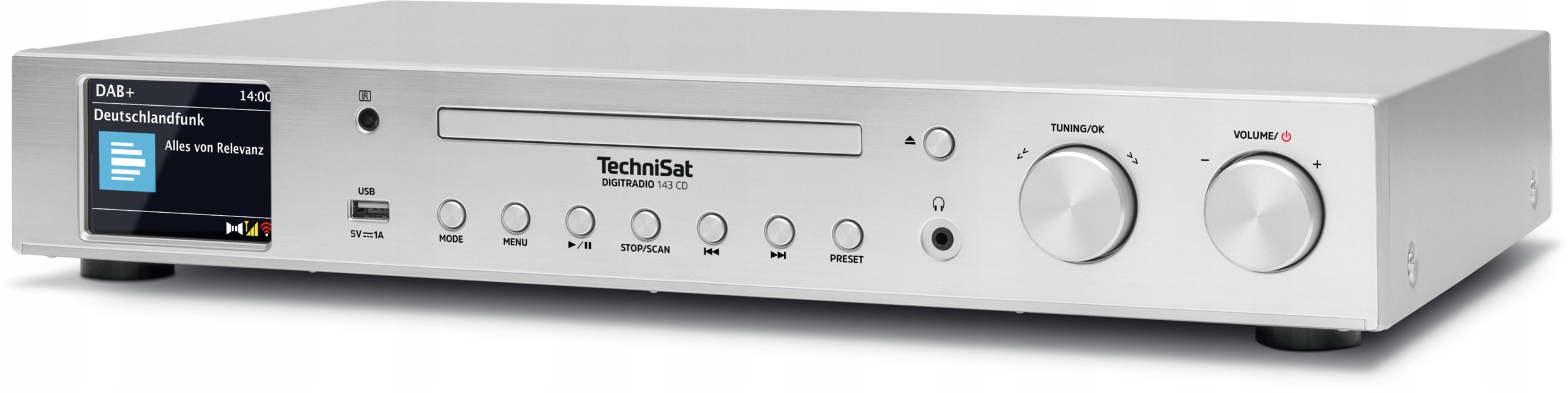 Tuner Cyfrowy Radio DAB FM Internetowe WiFi CD MP3 Waga produktu 4 kg