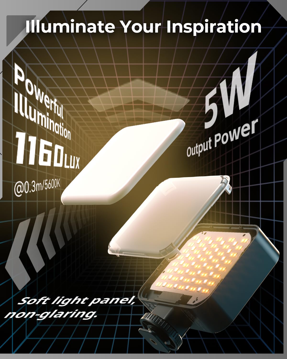 SMALLRIG Vibe P96 Pro Lampa LED Do Fotografii 2500-6500K CRI95+ — miniatura 4