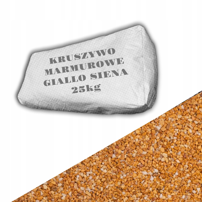 Kamenná mramorová drť koberec 2-4 mm Giallo Siena 25 kg