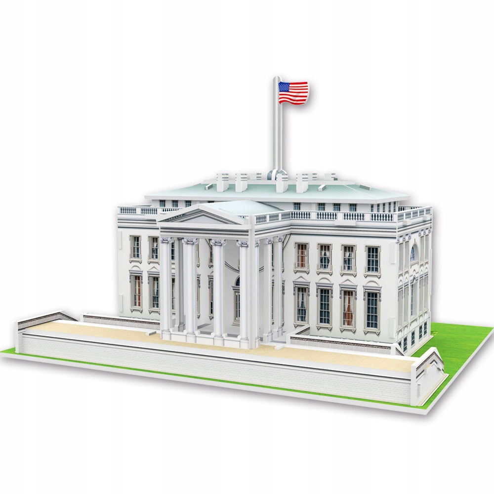 Puzzle 3D White House Biały Dom Premium Dla Dzieci i Dorosłych 24cm 34el. Liczba elementów 65