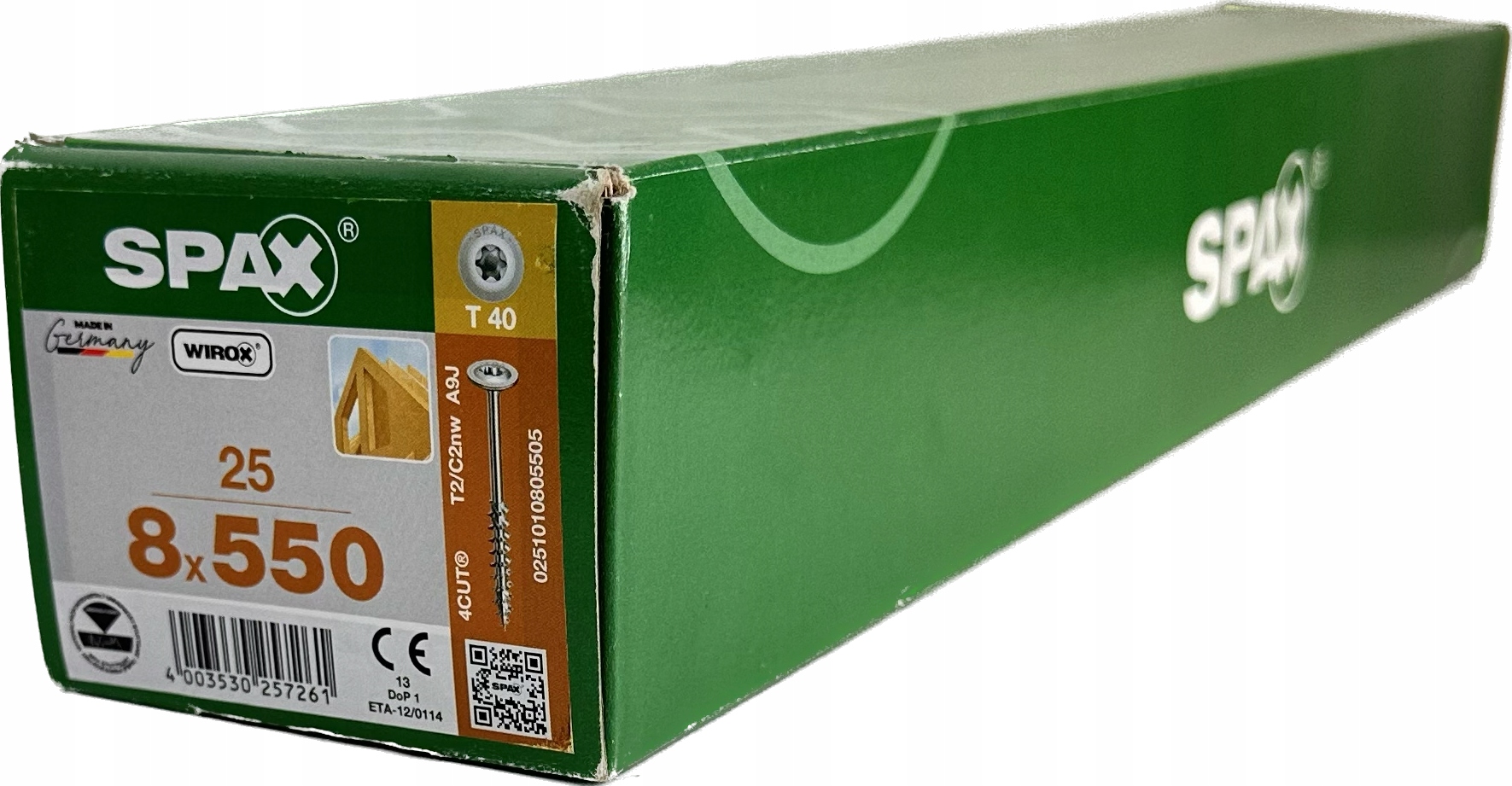 Wkręty ciesielskie 8x550mm wkręty do drewna Spax główka Talerzowa 25szt