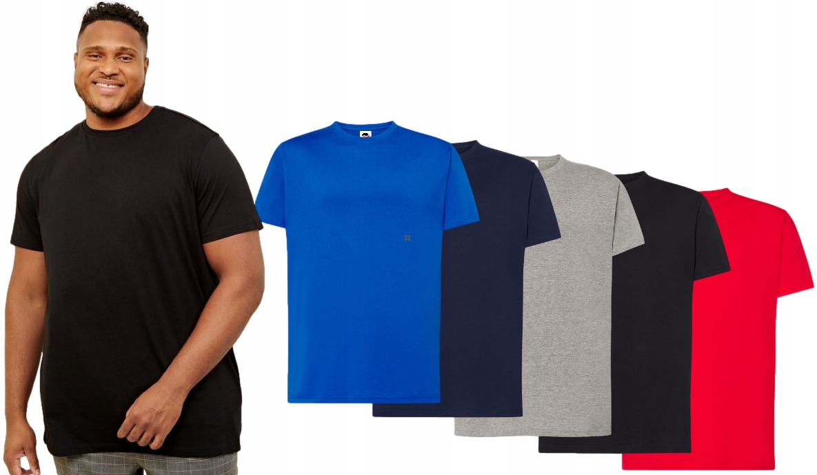 koszulka męska bawełniana t-shirt męski bawełniany Comfort kpl 5 szt r.2XL