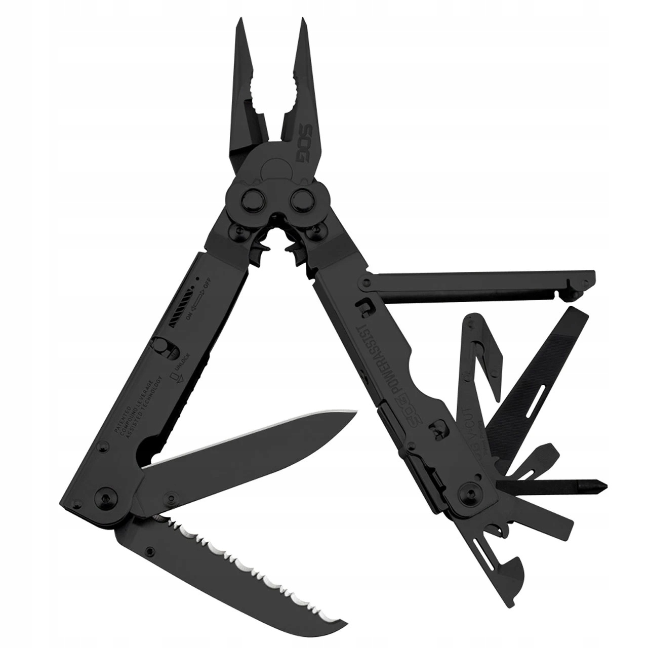 Multifunkční kleště Sog Powerassist Black Oxide Nylon Sheath