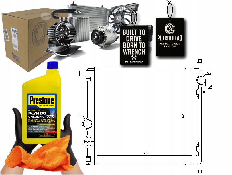 Chladič Motoru Seat MII Skoda Citigo Vw Load Up #Petrolhead Pro+ Kit5