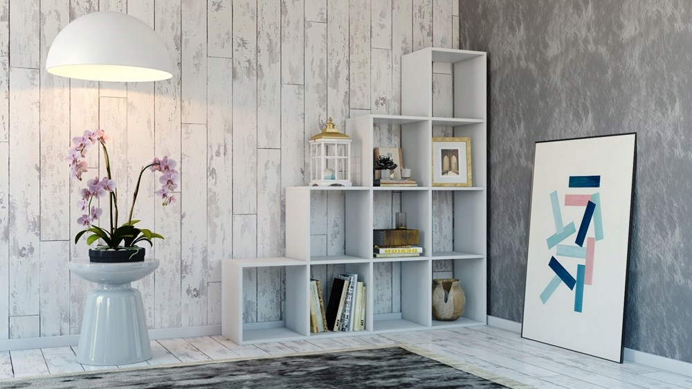 REGAŁ KOMOROWY NA KSIĄŻKI ZABAWKI KWADRAT SŁUPEK SZAFKA KOMODA DĄB SONOMA Waga produktu z opakowaniem jednostkowym 37 kg