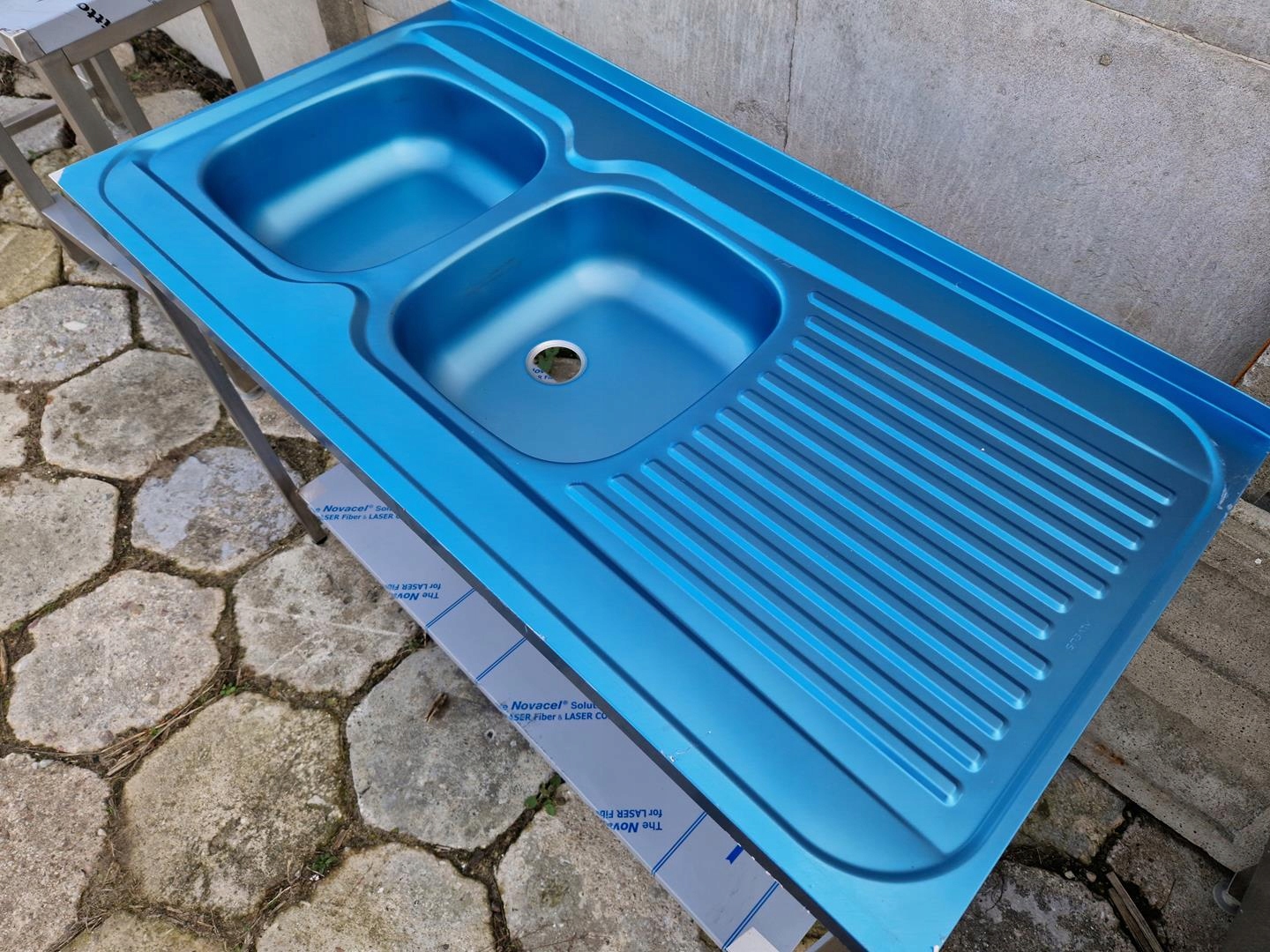 ZLEW GASTRONOMICZNY 2 KOMOROWY Z PÓŁKĄ 120X60X85 Głębokość 1200 mm