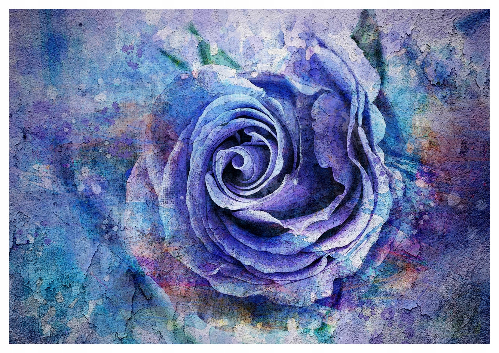 Tapeta Růže Indigo Grunge Abstrakce v odstínech modré 368x254+lepidlo