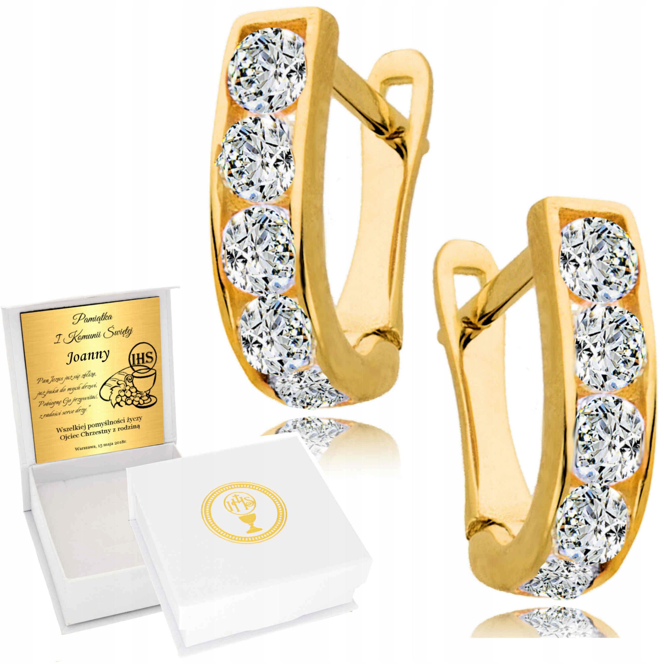 

Złote Kolczyki 585 Angielskie Dla Dzieci Grawer