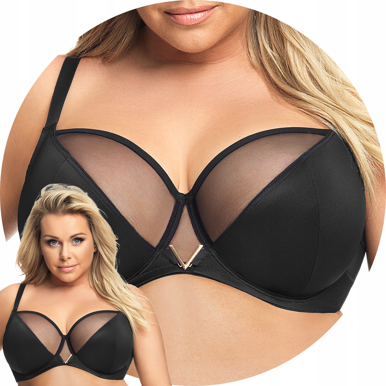 Podprsenka Měkká Soft Gorsenia K564 Vicky černá 95F