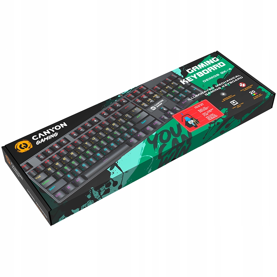 CANYON Klawiatura gamingowa Deimos GK-4 Przewodowa Czarna — 6