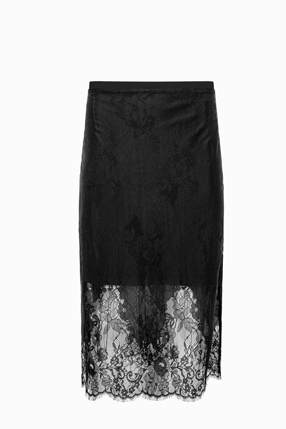 Sukně Midi Delicate 086387 Černá Lisca Černá 42