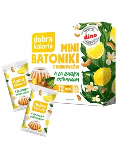 Levně 5x Zdravé Mini Tyčinky Bábovka Citronová Dobra Kaloria Bez přidaného cukru 102 g