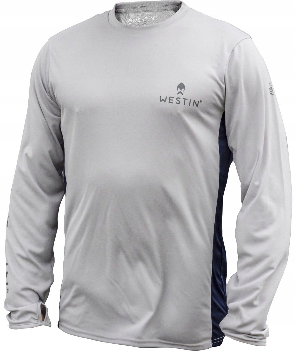 Koszulka Westin Pro UPF Long Sleeve Grey/Navy Blue XL Rozmiar: X-Large (XL)