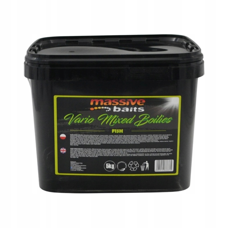 Massive Baits Kulki zanętowe Fish Vario MIX Boilies 14/18/24mm 5kg wiadro