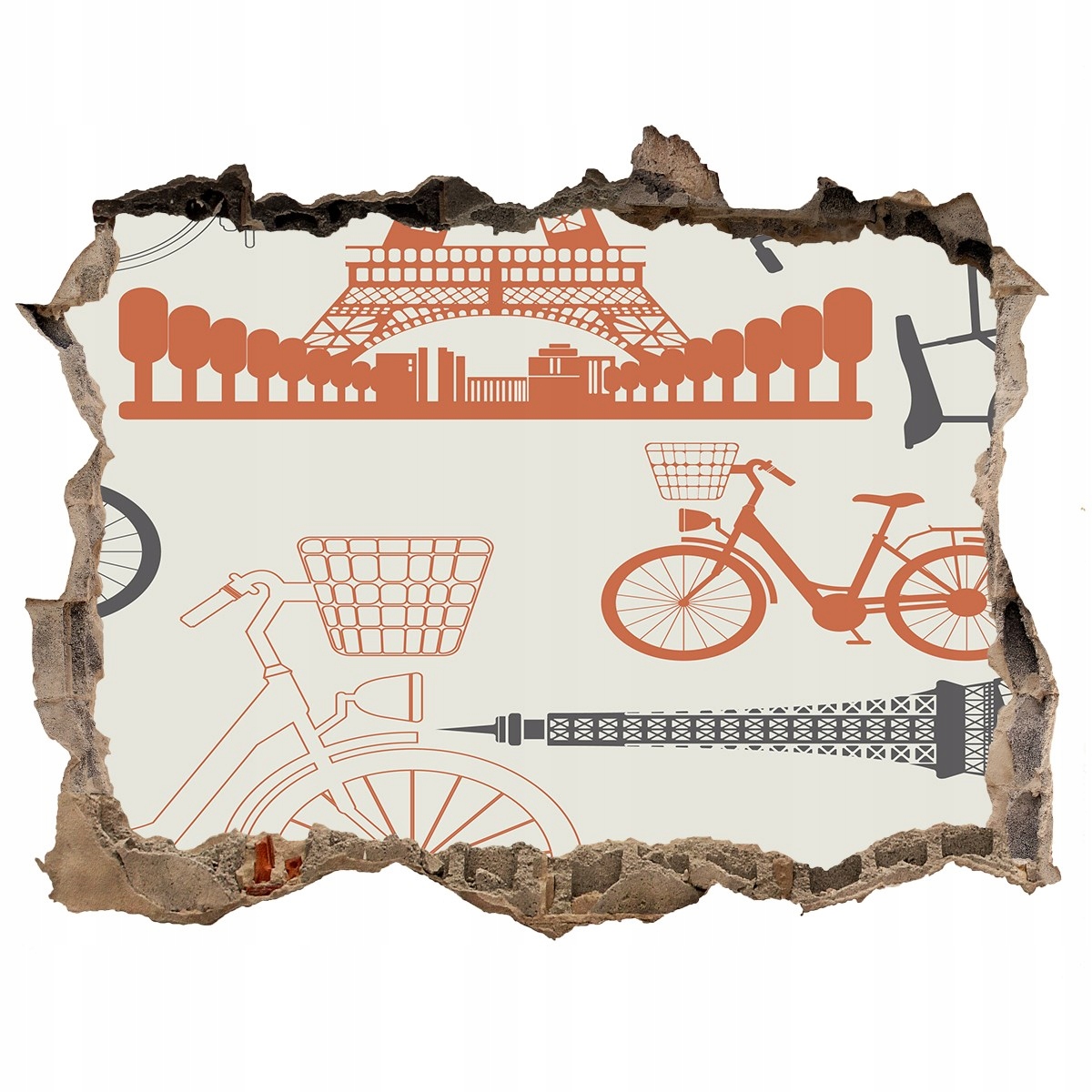 

Fototapeta dziura na ścianę Symbole Francji 120x81