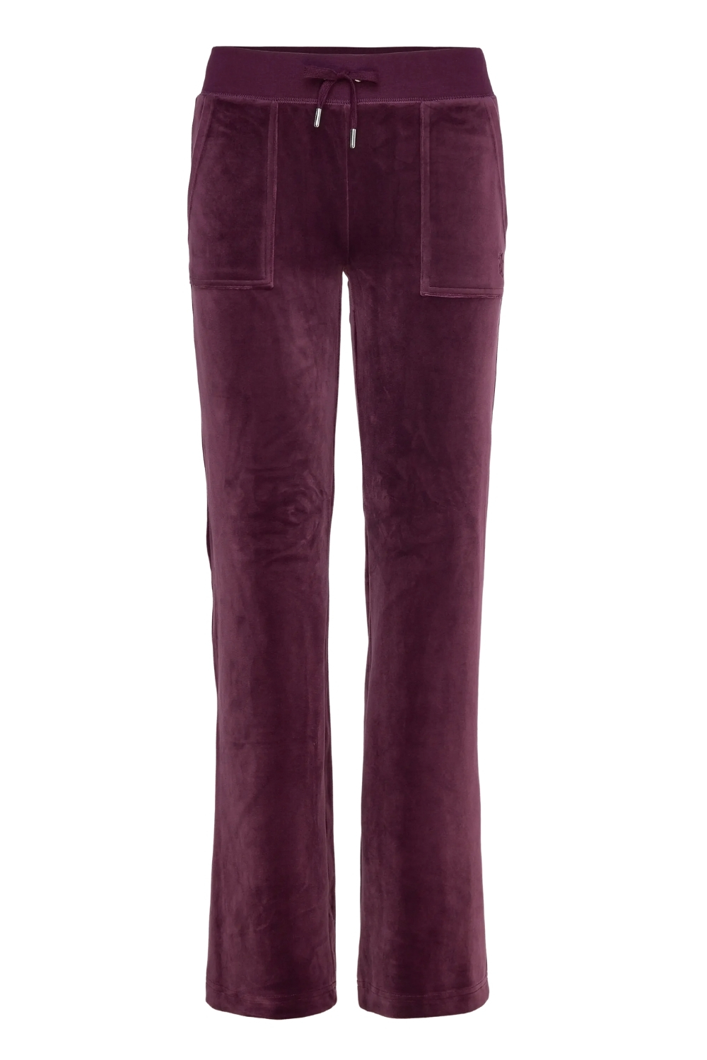 Juicy Couture Švestkové dámské velurové kalhoty Del Ray Pocket Pant Xs