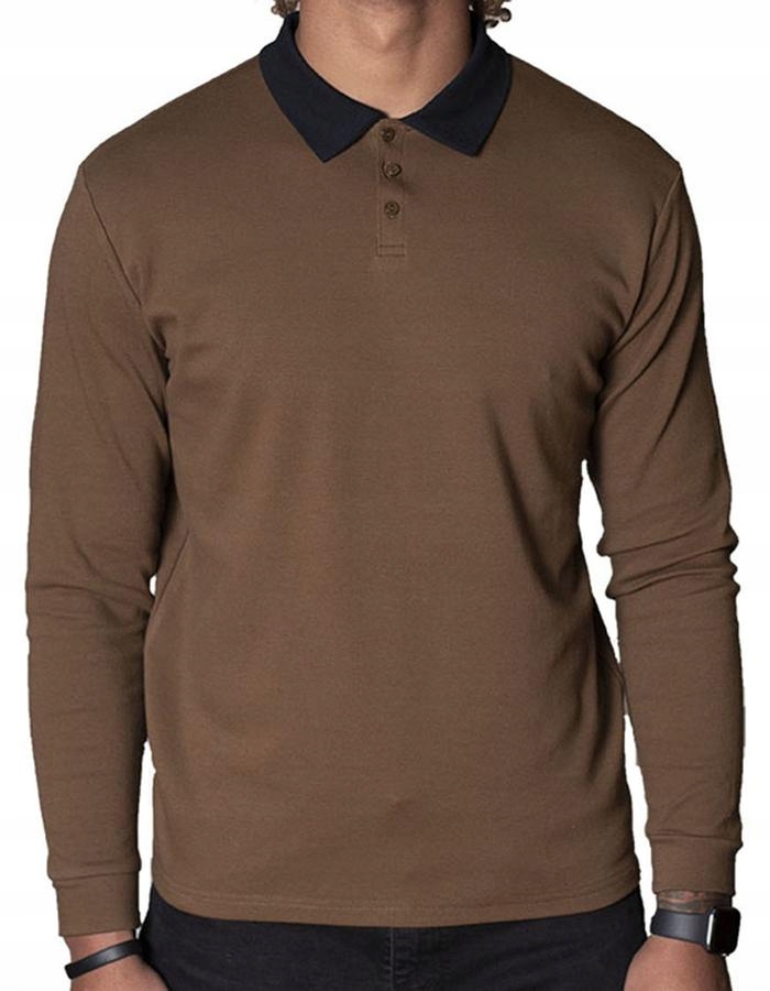 

Brązowa koszulka polo longsleeve Spear Point M