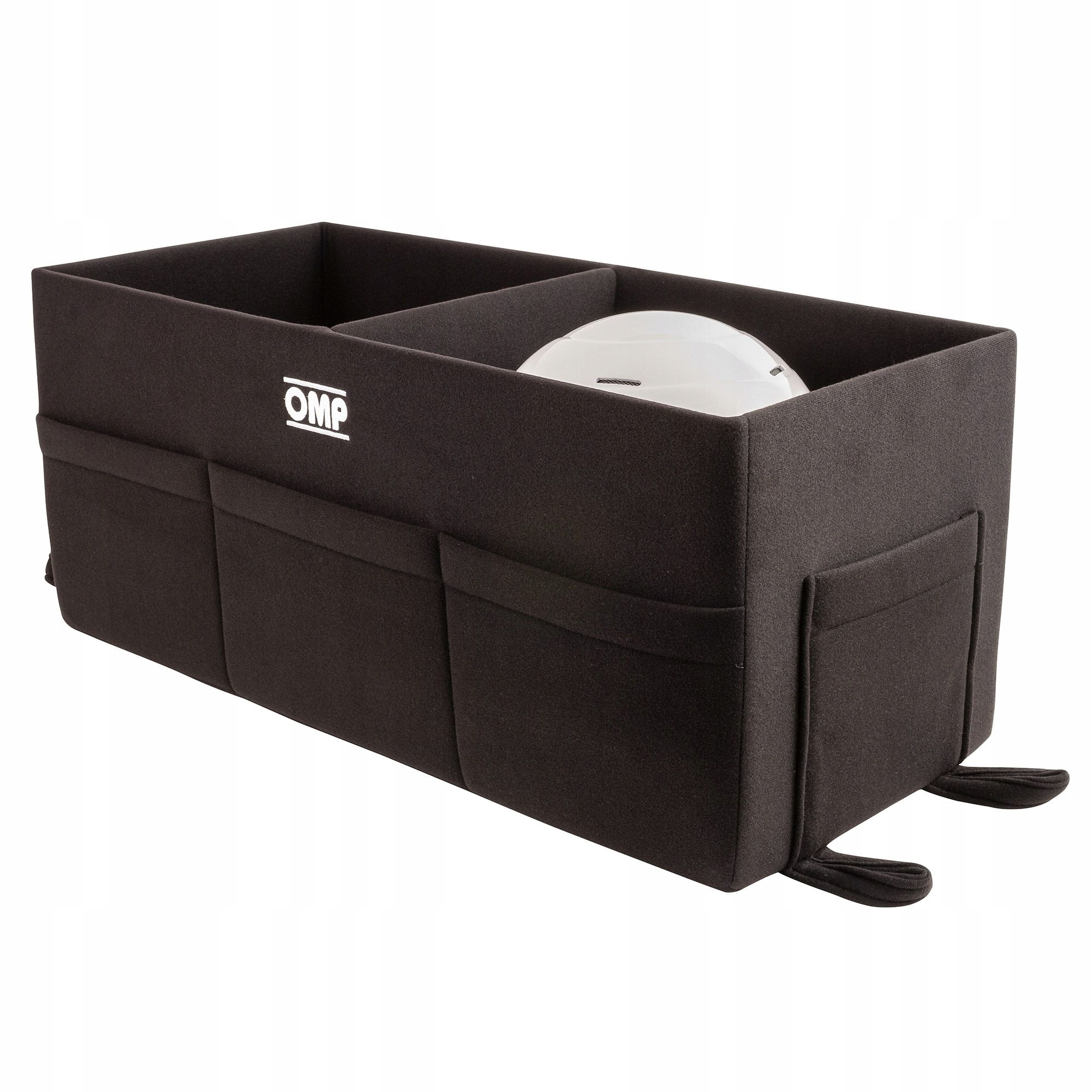 Welurowe pudło na kaski OMP czarne Kolor czarny