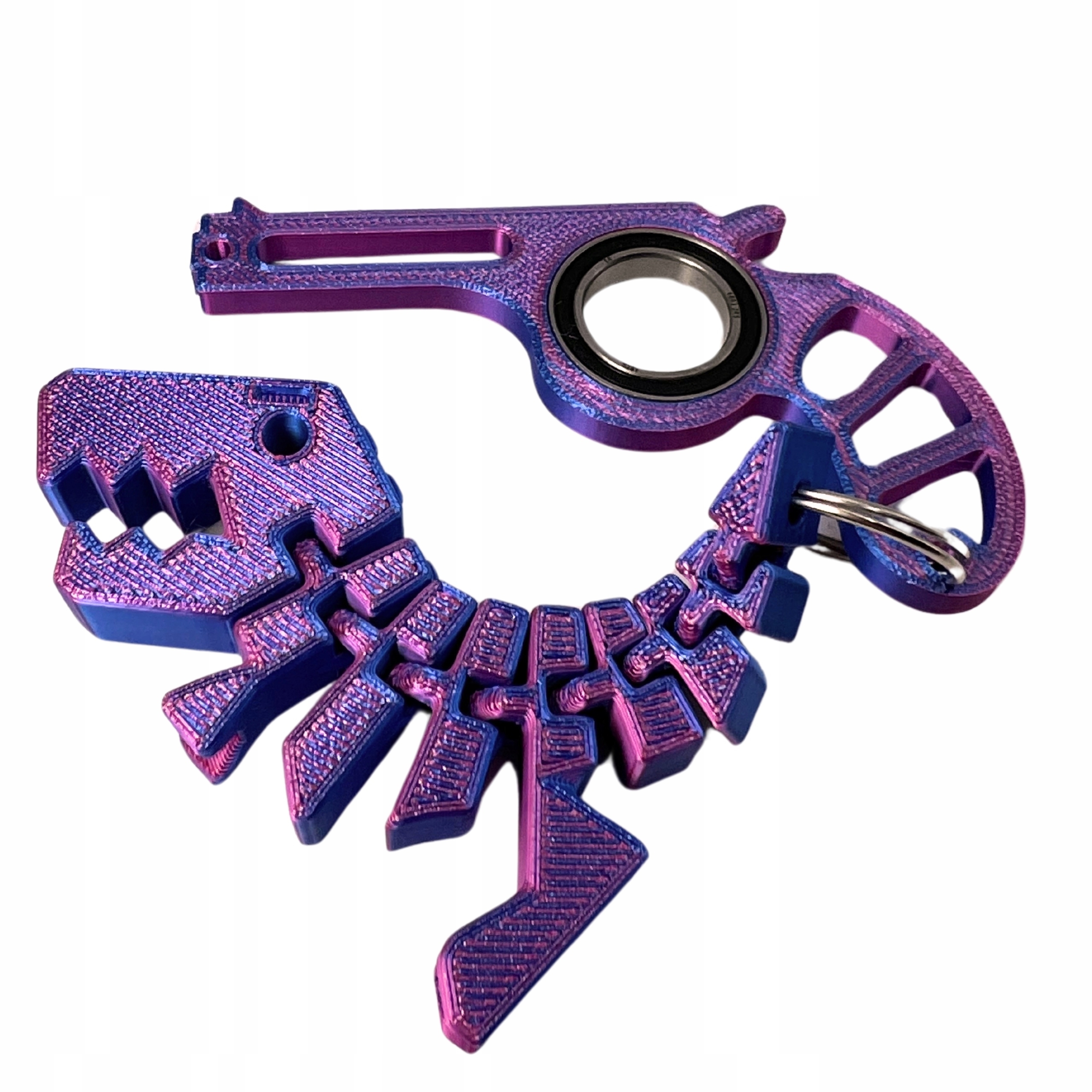 Keyrambit KEYSPINNER BRELOK + FLEXI REX DINO ZESTAW KOLOR Midnight City Marka inna