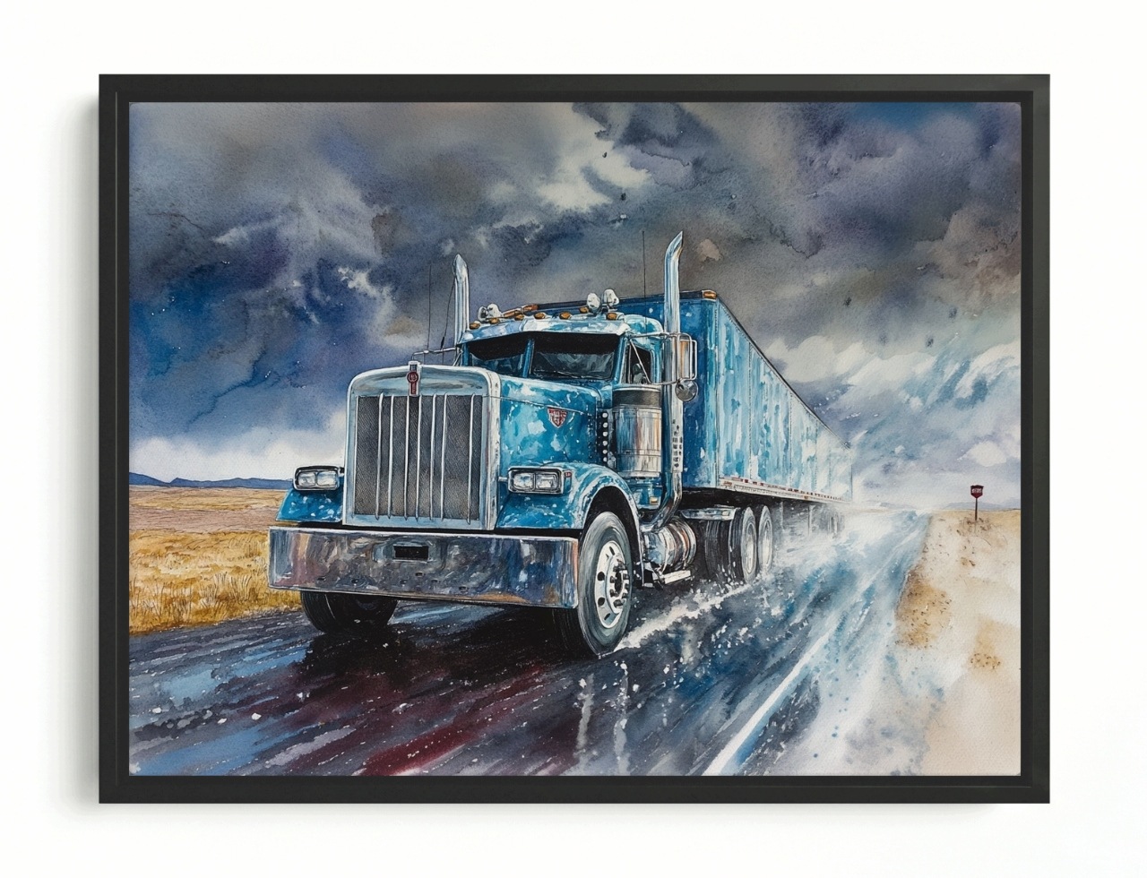 Obraz Rám Americký Box Americký Truck Kenworth Kamion Cesta Usa 100x75