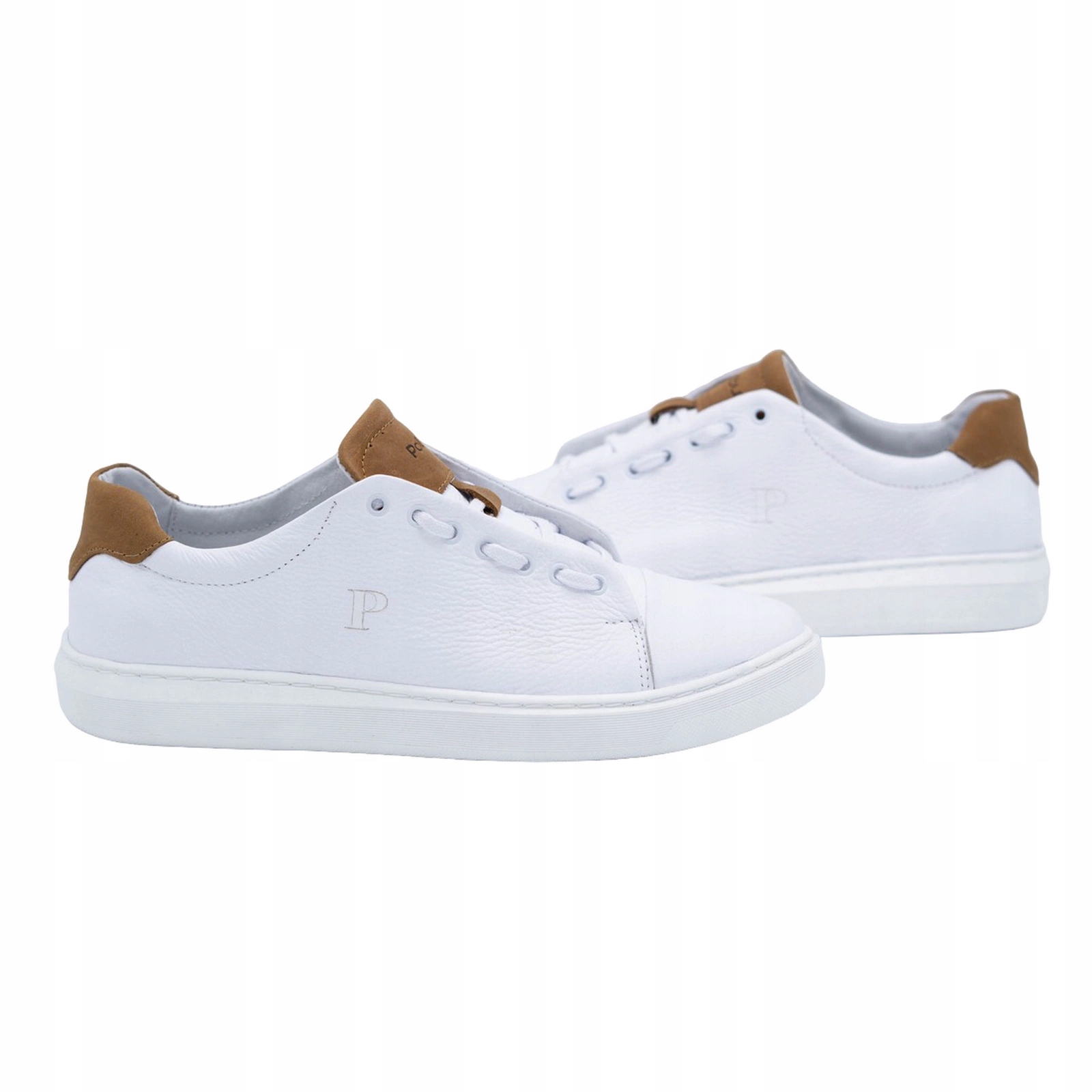 BUTY MĘSKIE CASUAL SKÓRA POLSKIE 2109B BIAŁE 42 Rozmiar 42