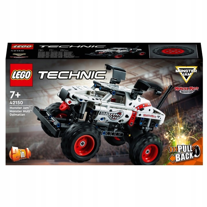 LEGO TECHNIC MONSTER JAM MUTT DALMATIAN KLOCKI 2W1 Marka LEGO
