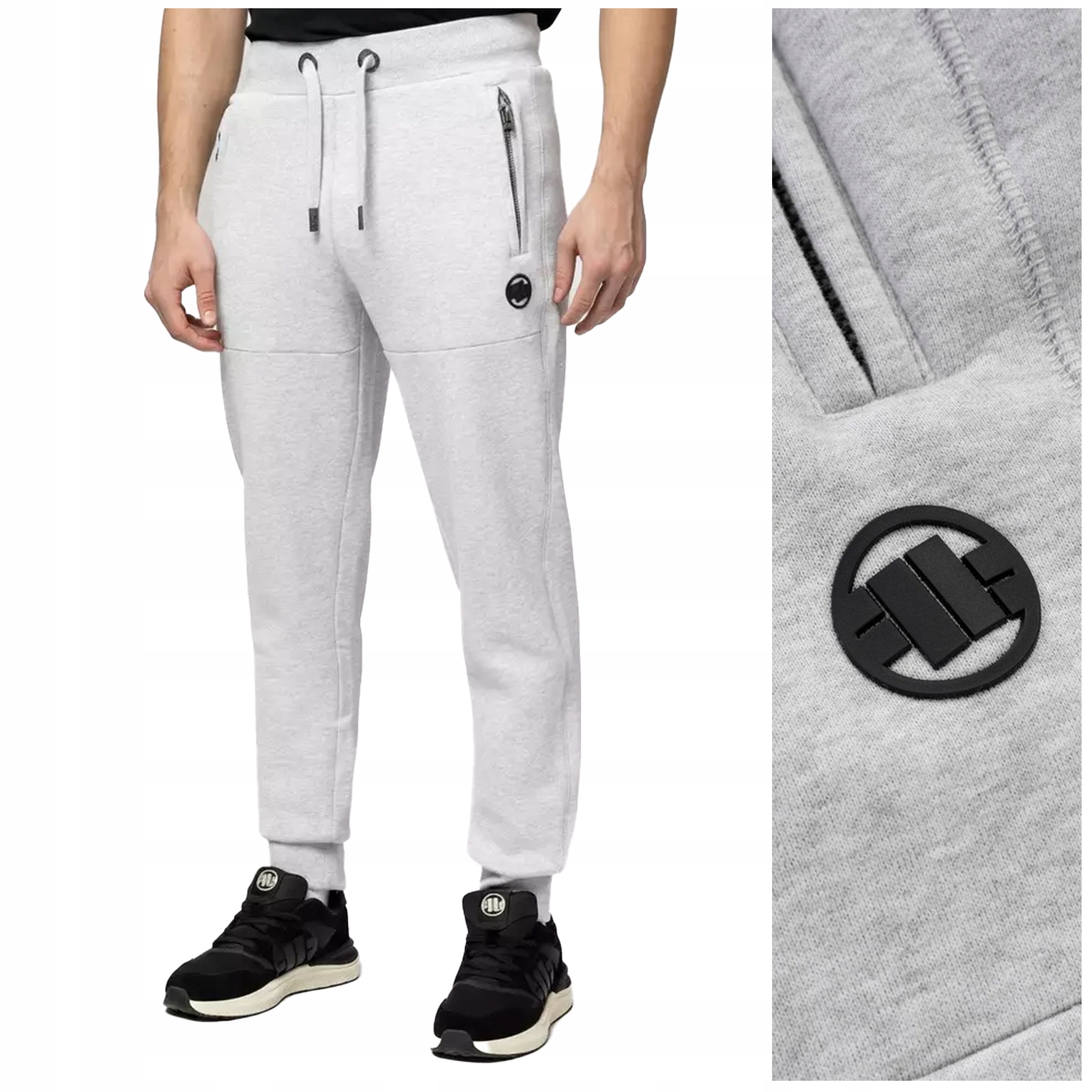 Dresové kalhoty Pit Bull „small Logo Hd“ – vel. L šedá