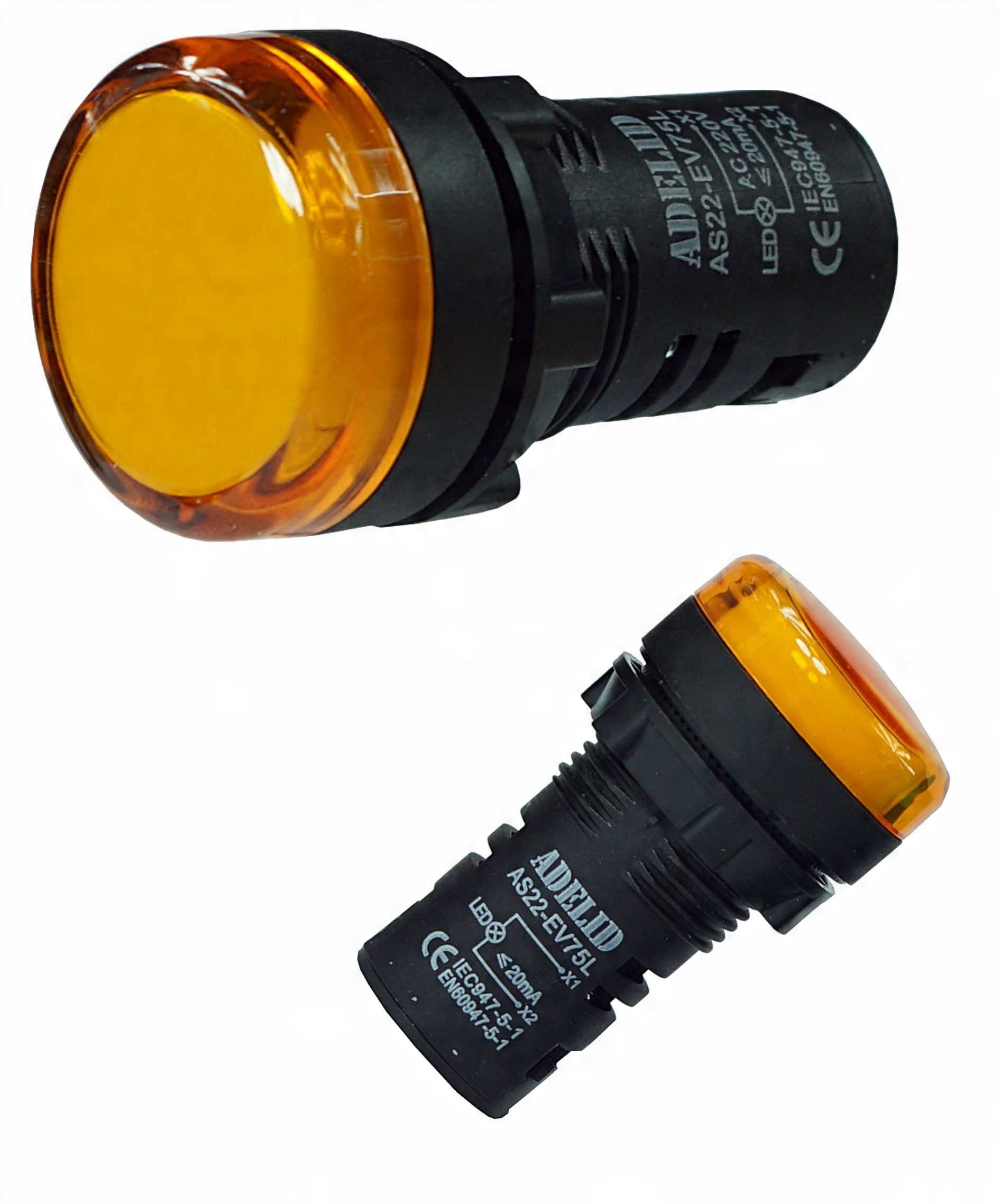 

Lampka Kontrolka Sterownicza Led AS22-EV75L Żółta
