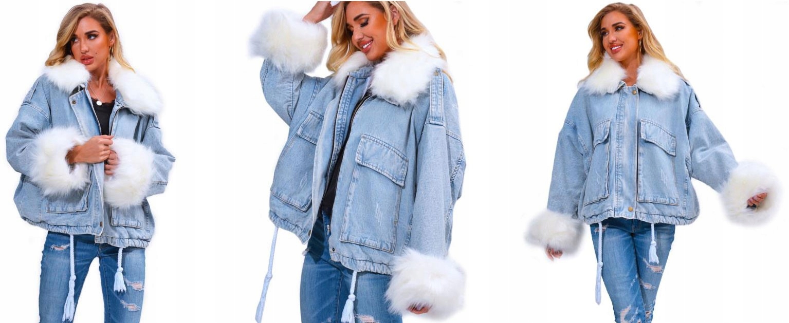 

Kurtka Jeansowa Z Futerkiem Katana Futerko Miś M/L