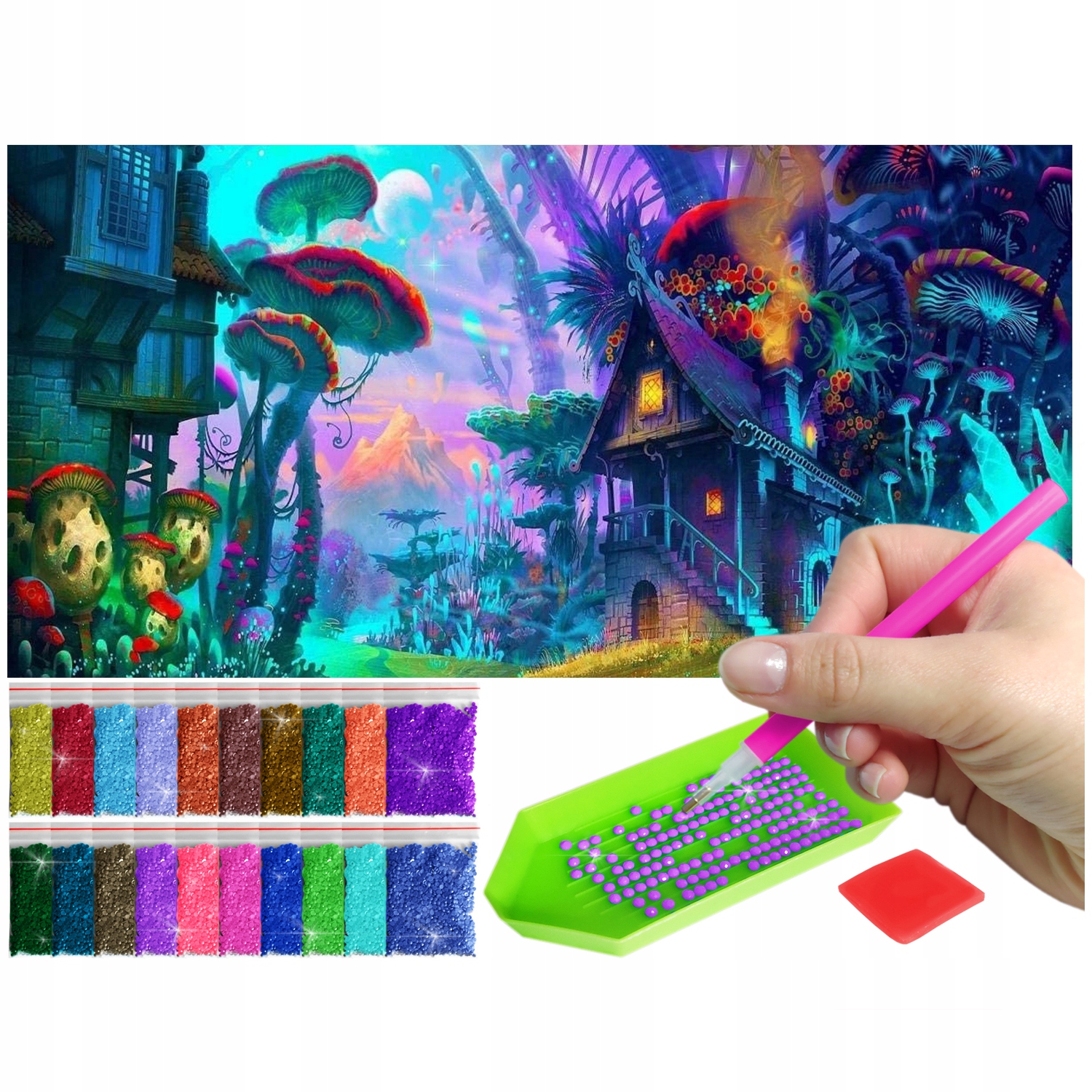 Výšivka Diamond Painting 5D B.duží 40x80cm