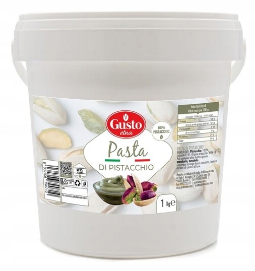 Levně Pistáciová pasta 100% 1kg Gusto Etna italská ze Sicílie na těsto a náplně
