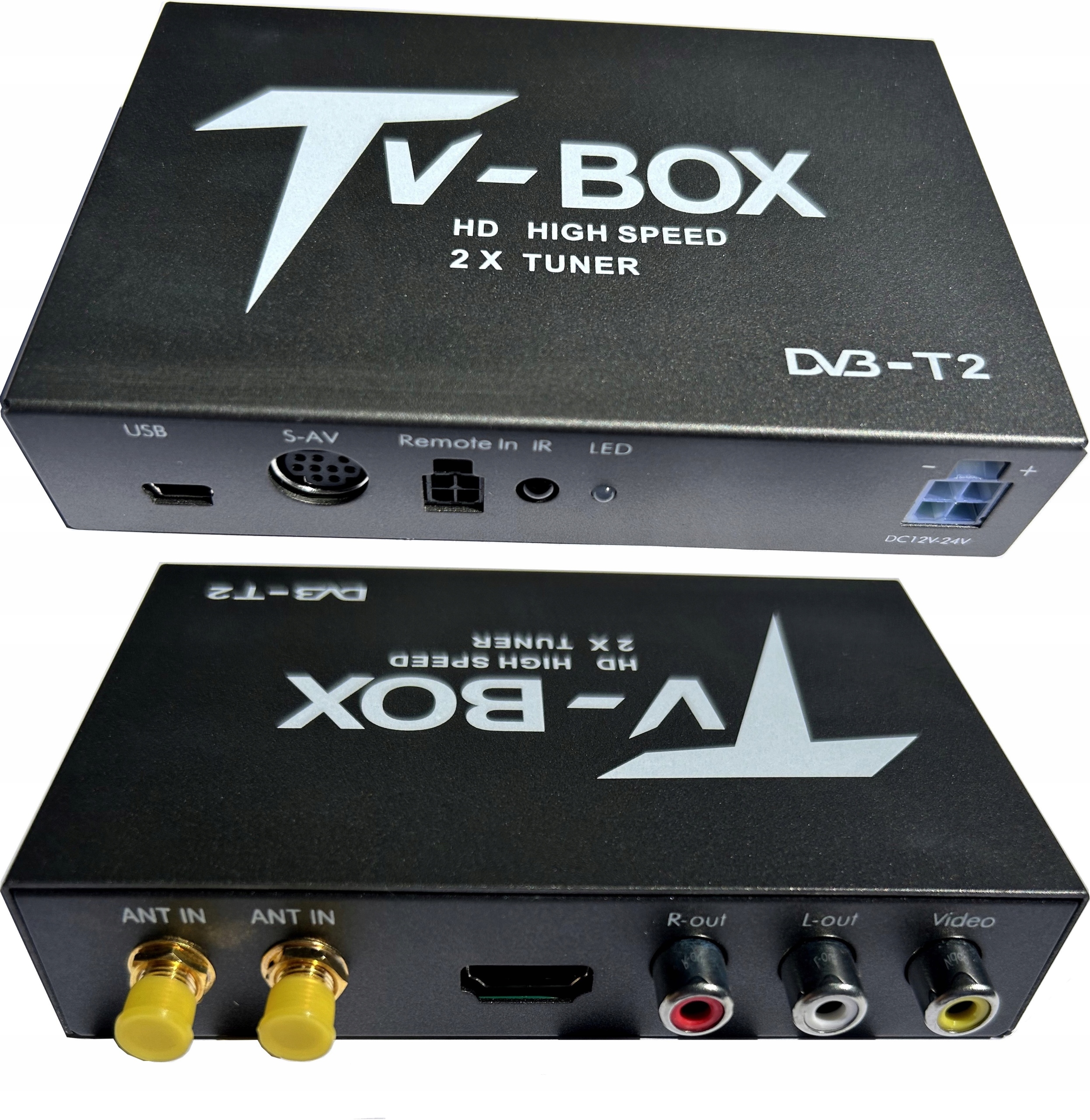 TUNER CYFROWY SAMOCHODOWY 12V DEKODER TELEWIZYJNY TV DVB-T2 H.265 HEVC HDMI Stan opakowania oryginalne