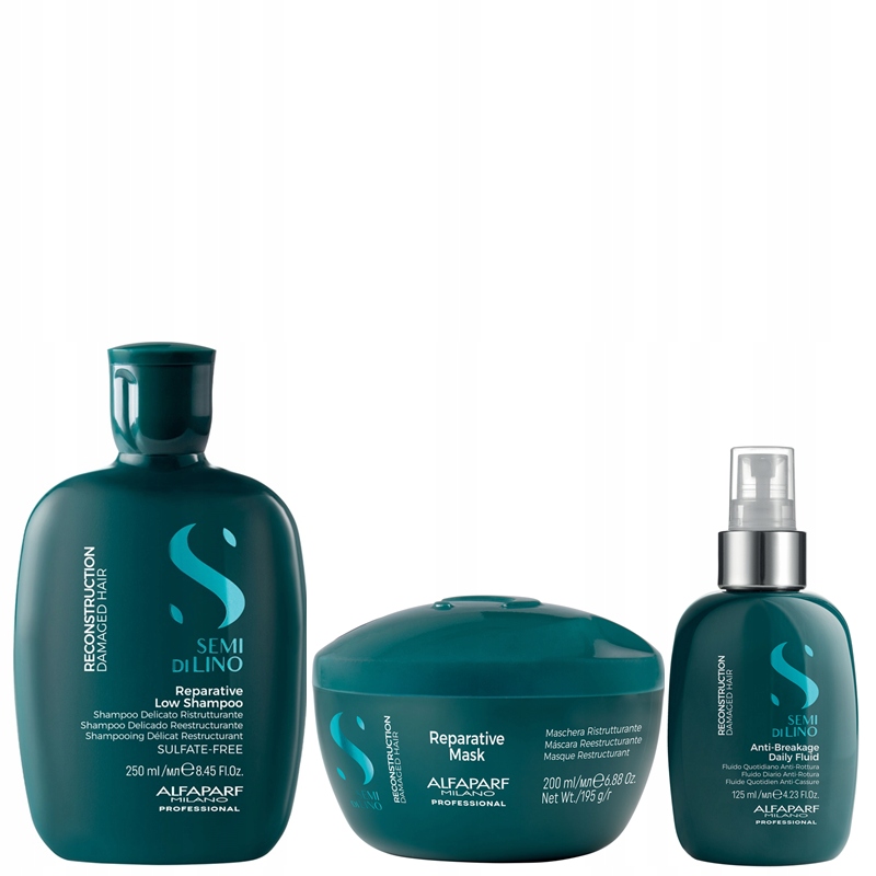Alfaparf Semi Di Lino Reconstruction šampon 250ml maska 200 Ml fluid 125ml