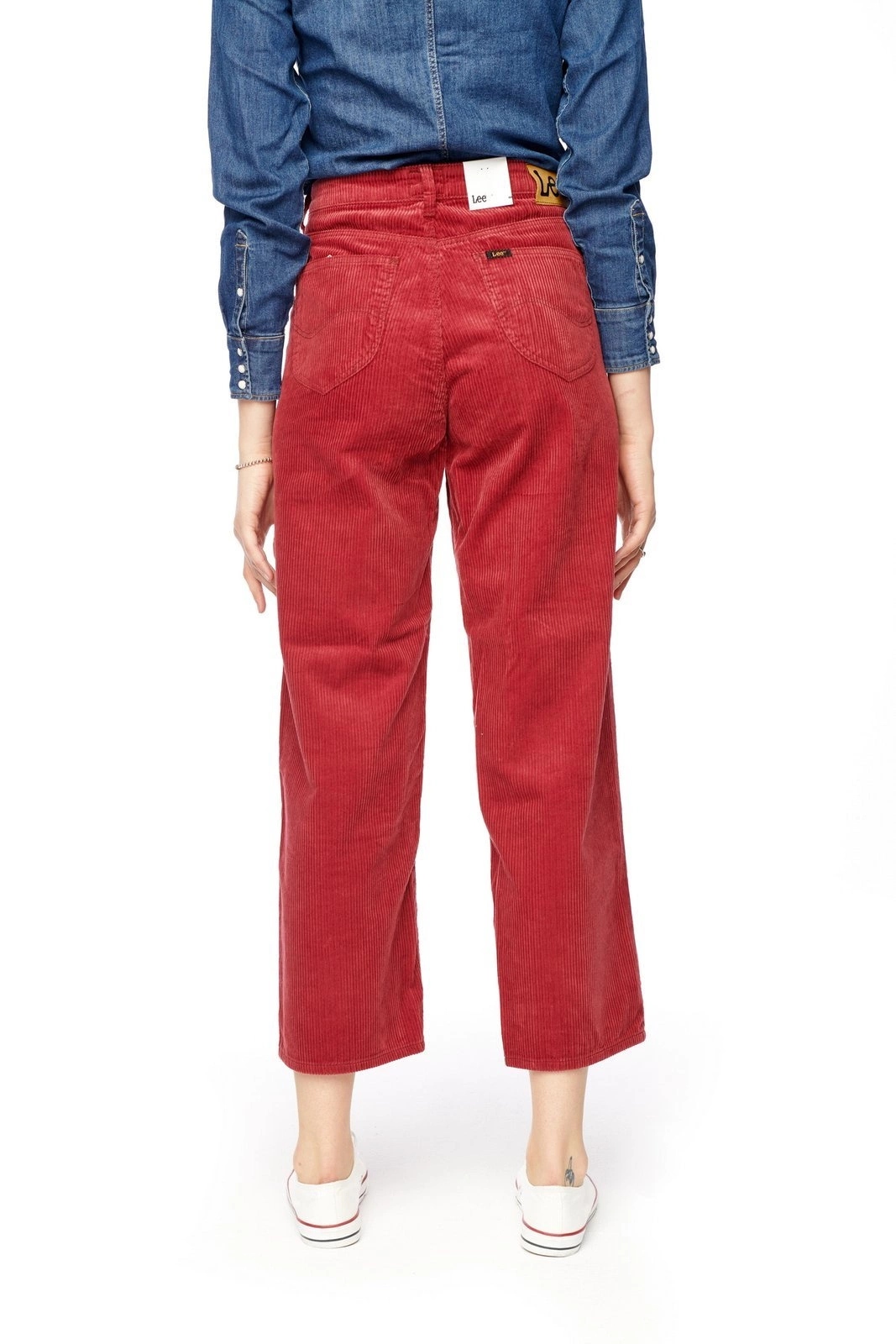 Dámské široké kalhoty Lee 5 Pocket Wide Leg Biking Red L30SDC87 27/33