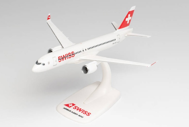 Model letadla Airbus A220-300 Swiss 1:200 Herpa