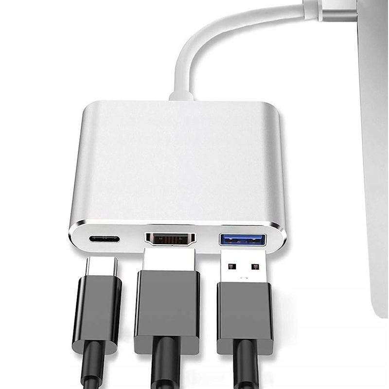 Przejściówka USB-C na HDMI dodatkowo USB 3.1 laptop smartfon iPad MacBook